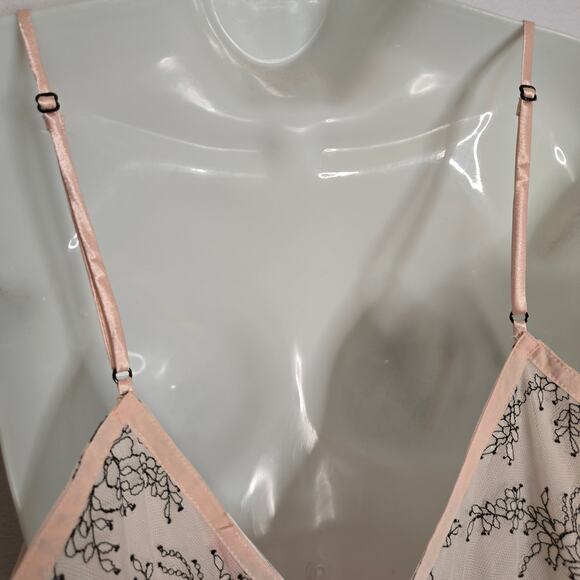 Oscar De La Renta Pink Label Delicate Touch Babydoll Slip Dress Size L Coquette - Picture 7 of 15